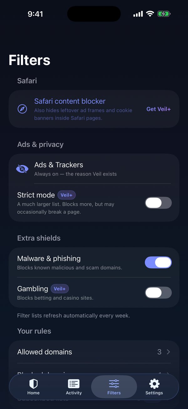 Veil screenshot 2